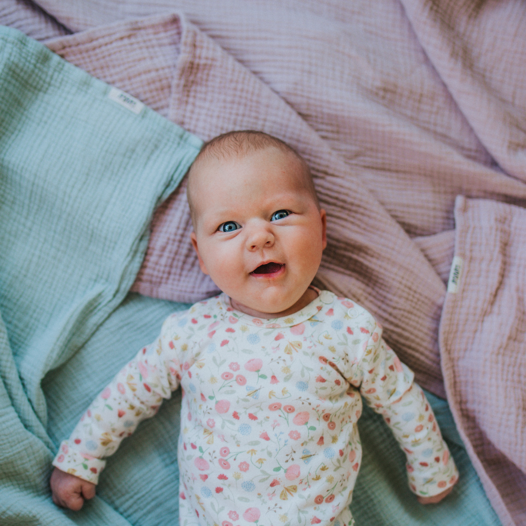 Luulu kolmekordsest musliinist beebitekk-mähkimislina, 130 x 100cm