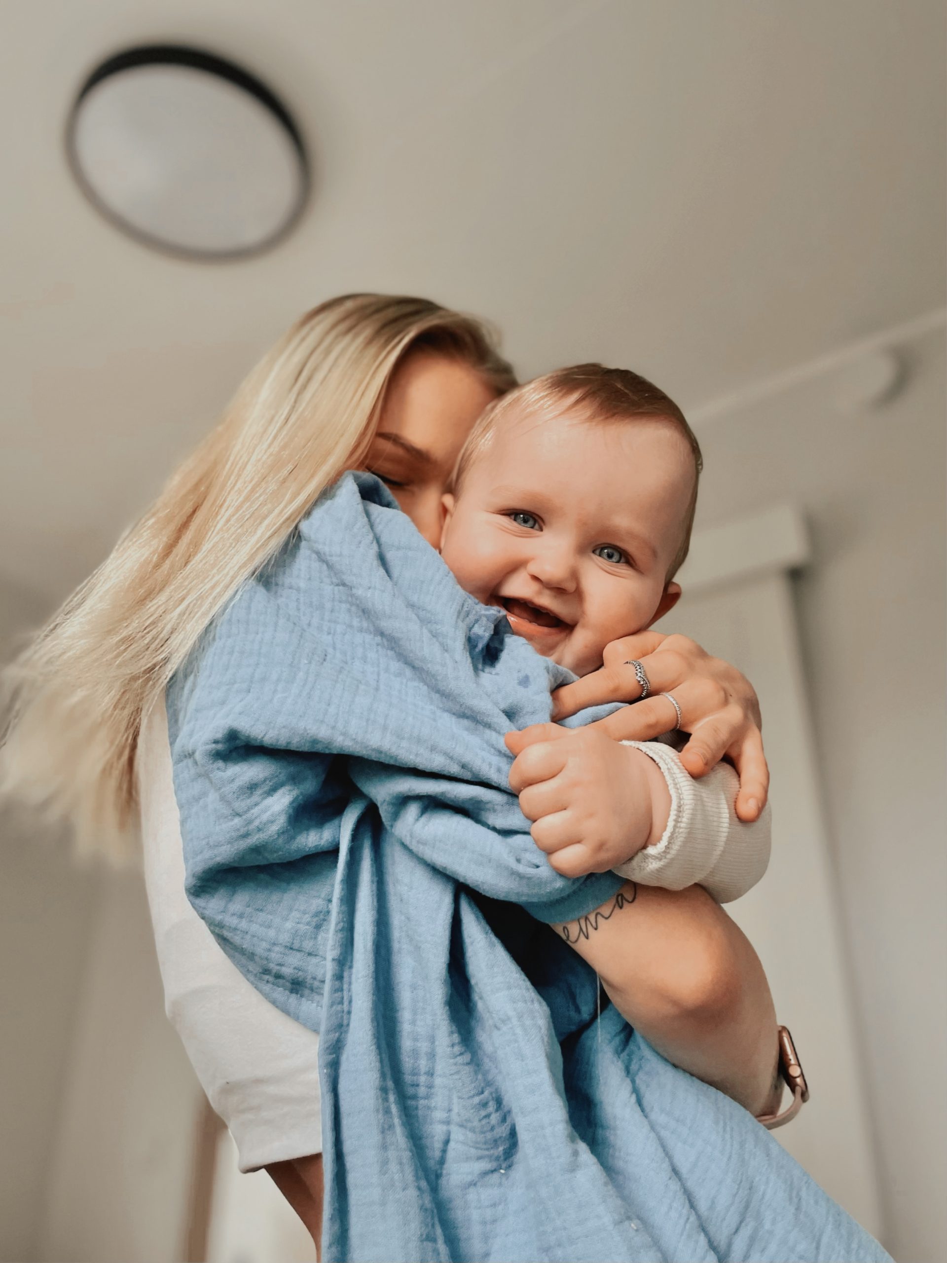 Luulu kolmekordsest musliinist beebitekk-mähkimislina, 130 x 100cm 9