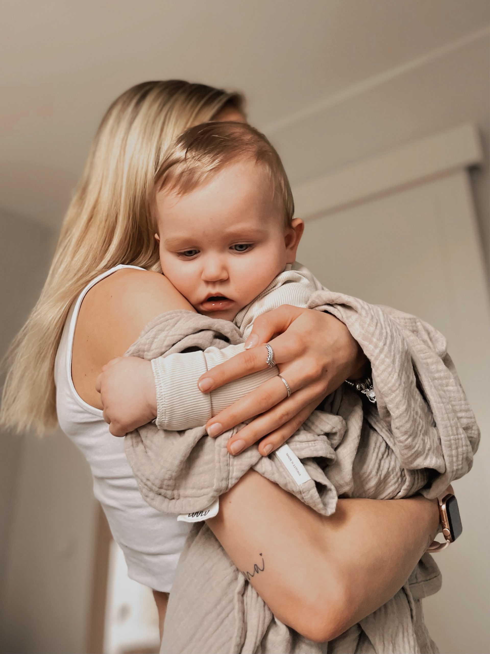 Luulu kolmekordsest musliinist beebitekk-mähkimislina, 130 x 100cm 15